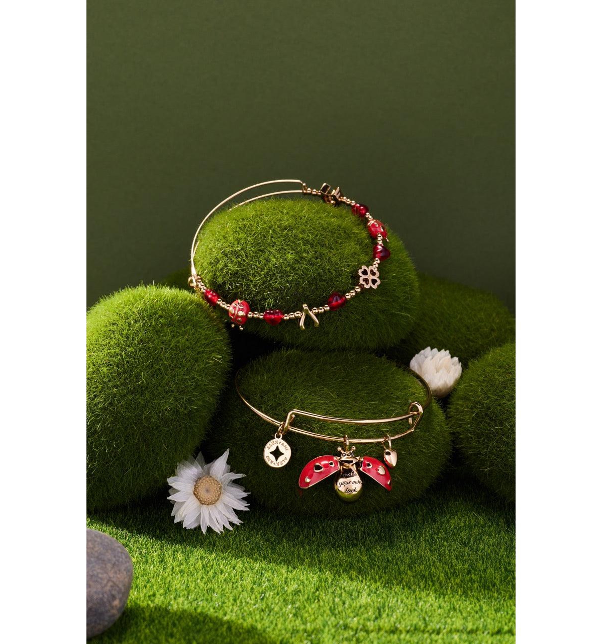 Alex and Ani Make Your Own Luck' Ladybug Charm Bangle