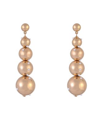 Graduated Ball Linear Earrings