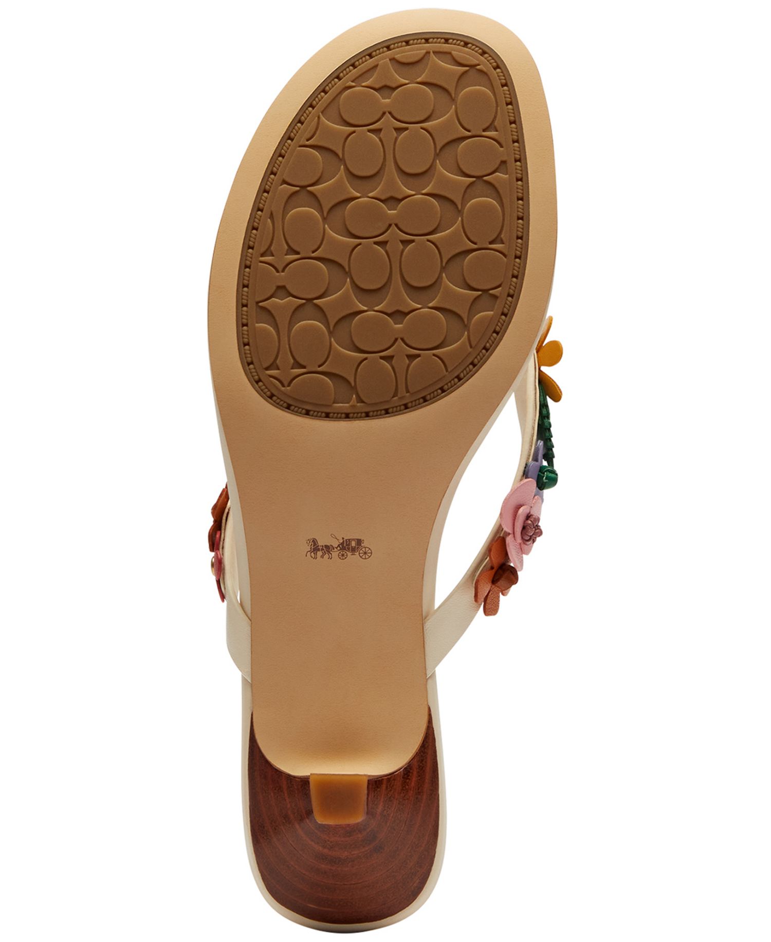 Women's Tea Rose Kitten Heel Thong Sandals