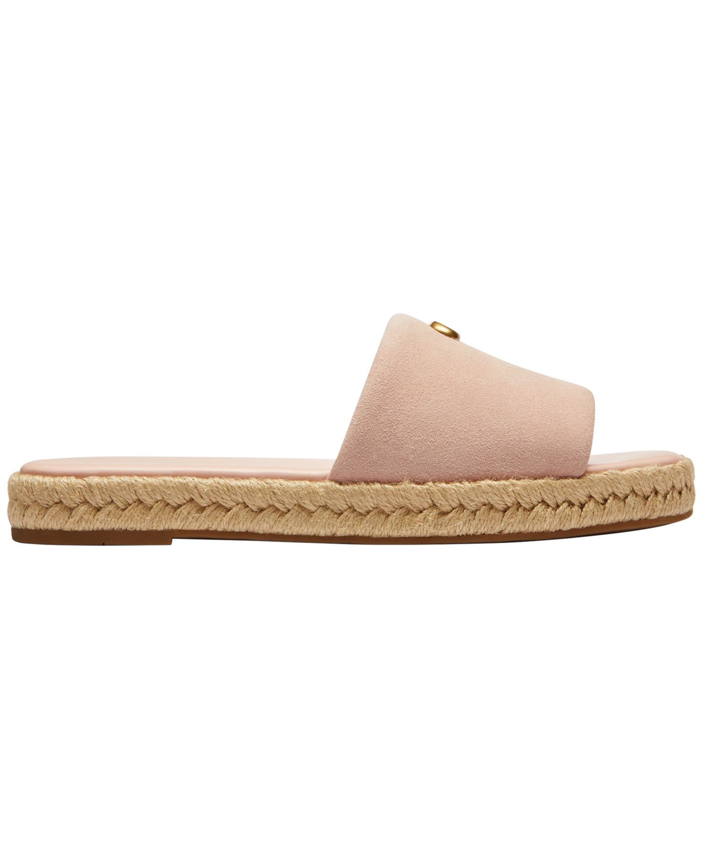 Женские сандалии COACH Holly Espadrille Slip-On, цвет: Розовый замшевый — фото 2