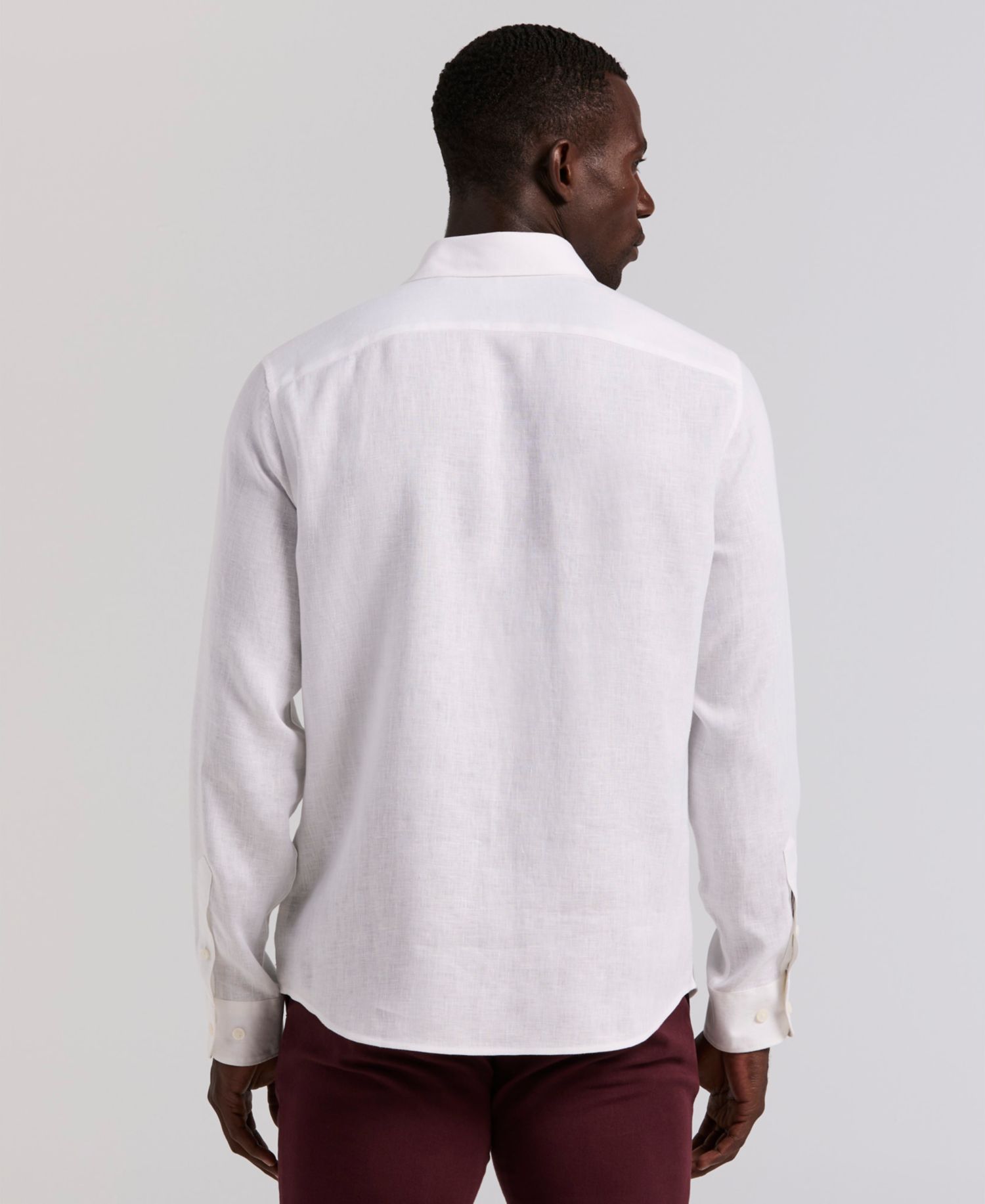 Men's Solid Linen Shirt