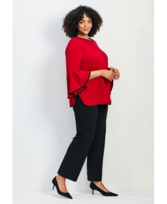 Women's Ivana Contrast Bell Sleeve Top