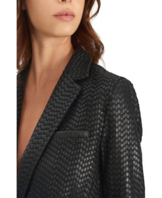Women's Tatacoa Woven Leather Straight Fit Blazer