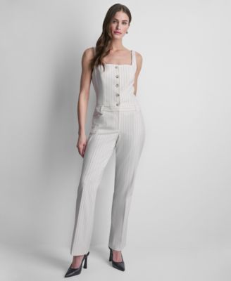 Women's Pinstripe Flared Fit Pants