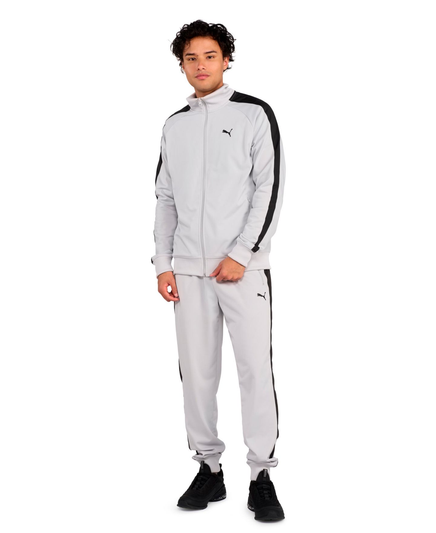 Мужские брюки Puma Essential T7 Regular-Fit Track Pants, цвет: Холодный светлый серый — фото 2