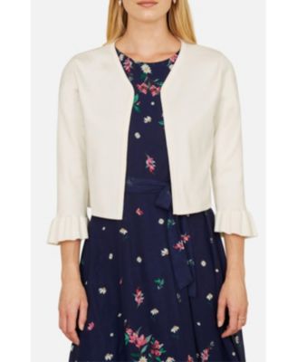 Women's Bell Sleeves Cropped Cardigan