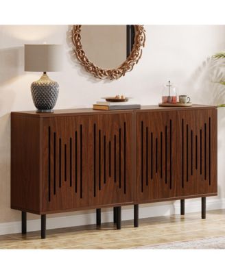 Sideboard Buffet Cabinet, Buffet Cabinet Sideboard Cabinet with Doors & Adjustable Shelves, Freestanding Accent Storage Cabinet