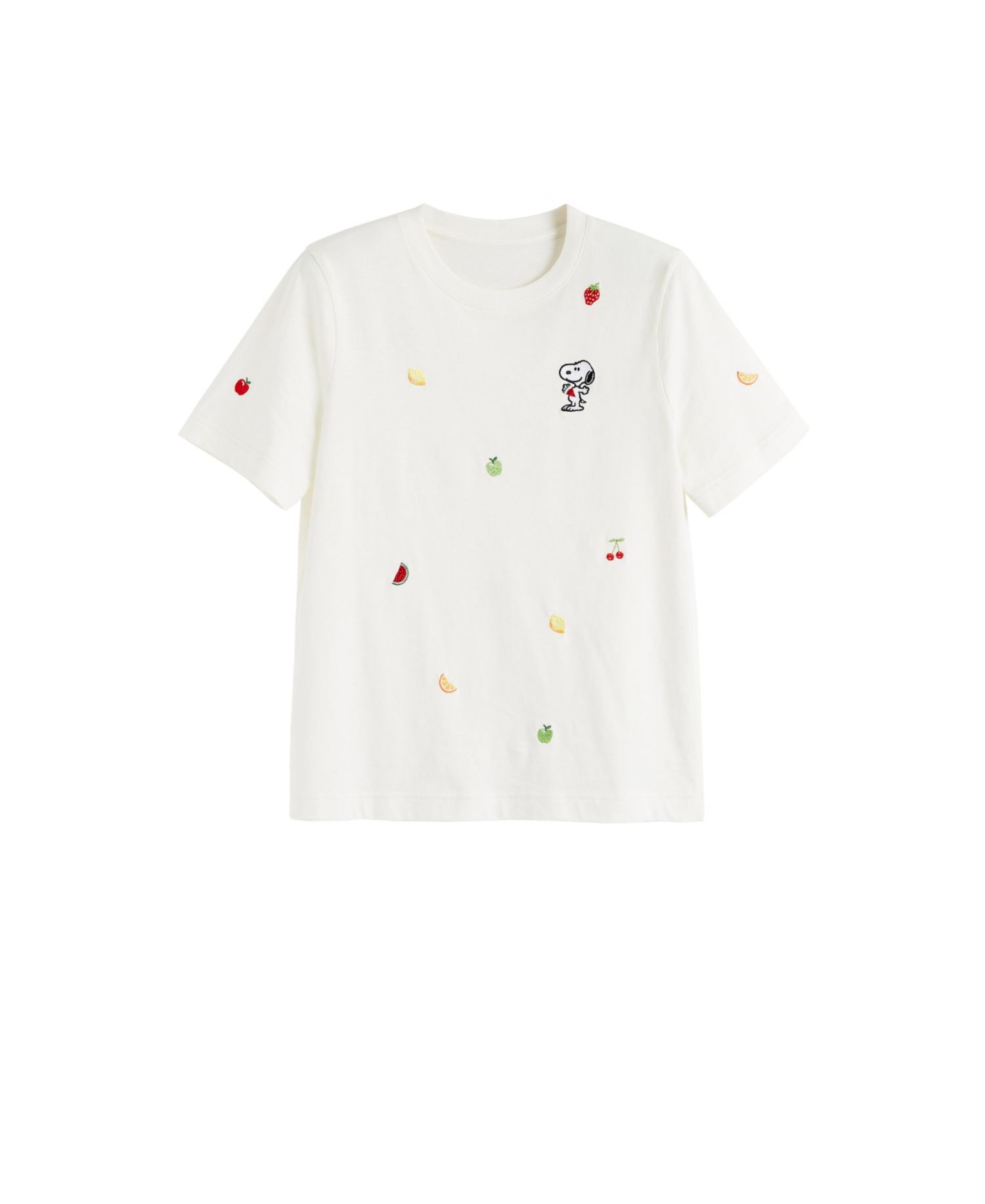 Women's Chinti and Parker Cotton Snoopy Fruit T-Shirt