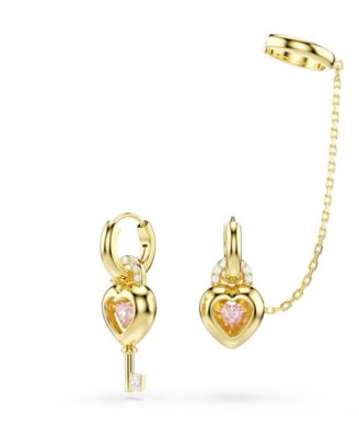  Gold-Tone Plated Mismatched Idyllia Drop Earrings 