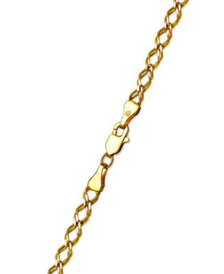 Harlequin Link Necklace in 10k Yellow Gold