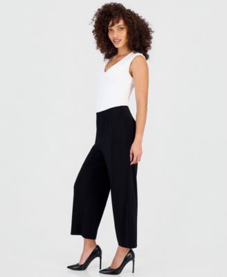 Petite High Rise Cropped Pull-On Pants