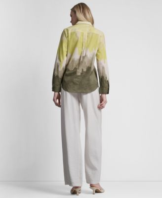 Women's Voile Ombre Long-Sleeve Shirt