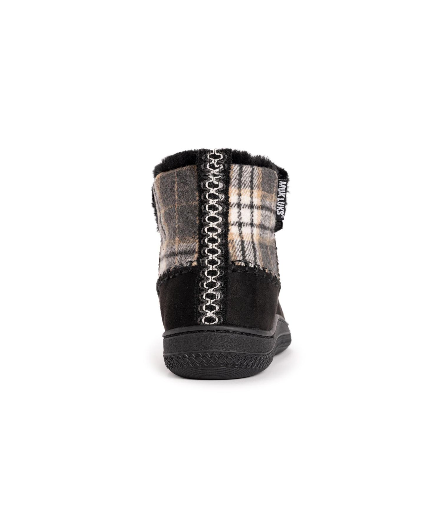 Женские тапочки MUK LUKS Haven Slipper, цвет: Чёрный / Клетчатый — фото 8