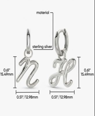 Mini Signature Initial Huggie Earrings
