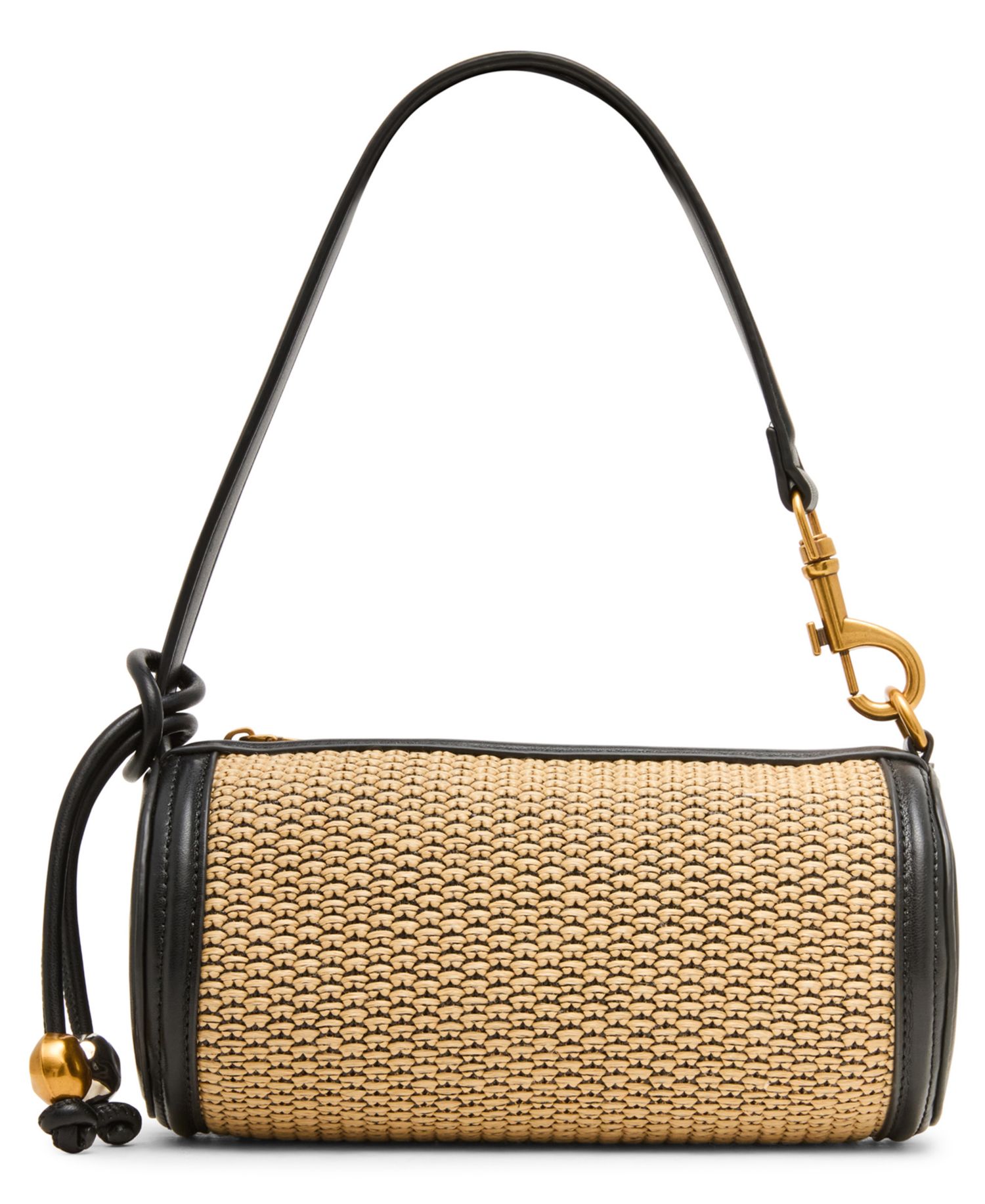 Bpriya Small Raffia Barrel Bag