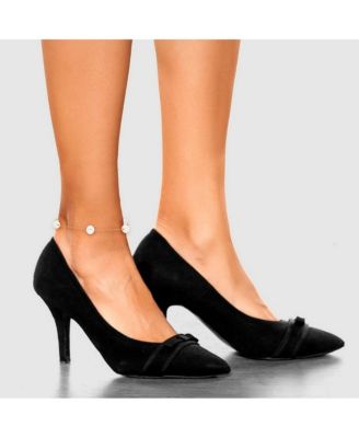 Solid 10k Yellow Gold 7-8mm Freshwater Cultured Pearl 5-station Anklet 10 Inch