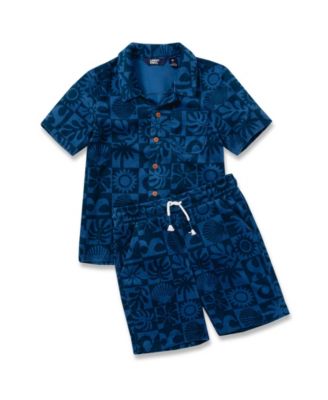 Boys Short Sleeve Terry Cover Up Set