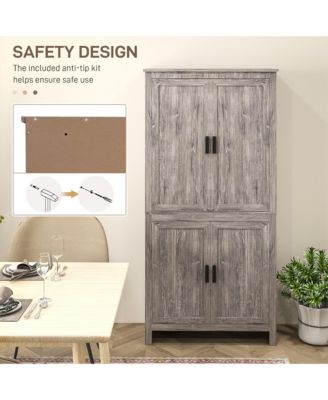 64" Freesding Kitchen Pantry Food Storage Cabinet w/ Shelves,