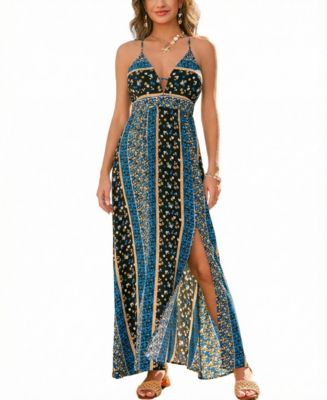 Women's Abundant Floral Maxi Beach Dress