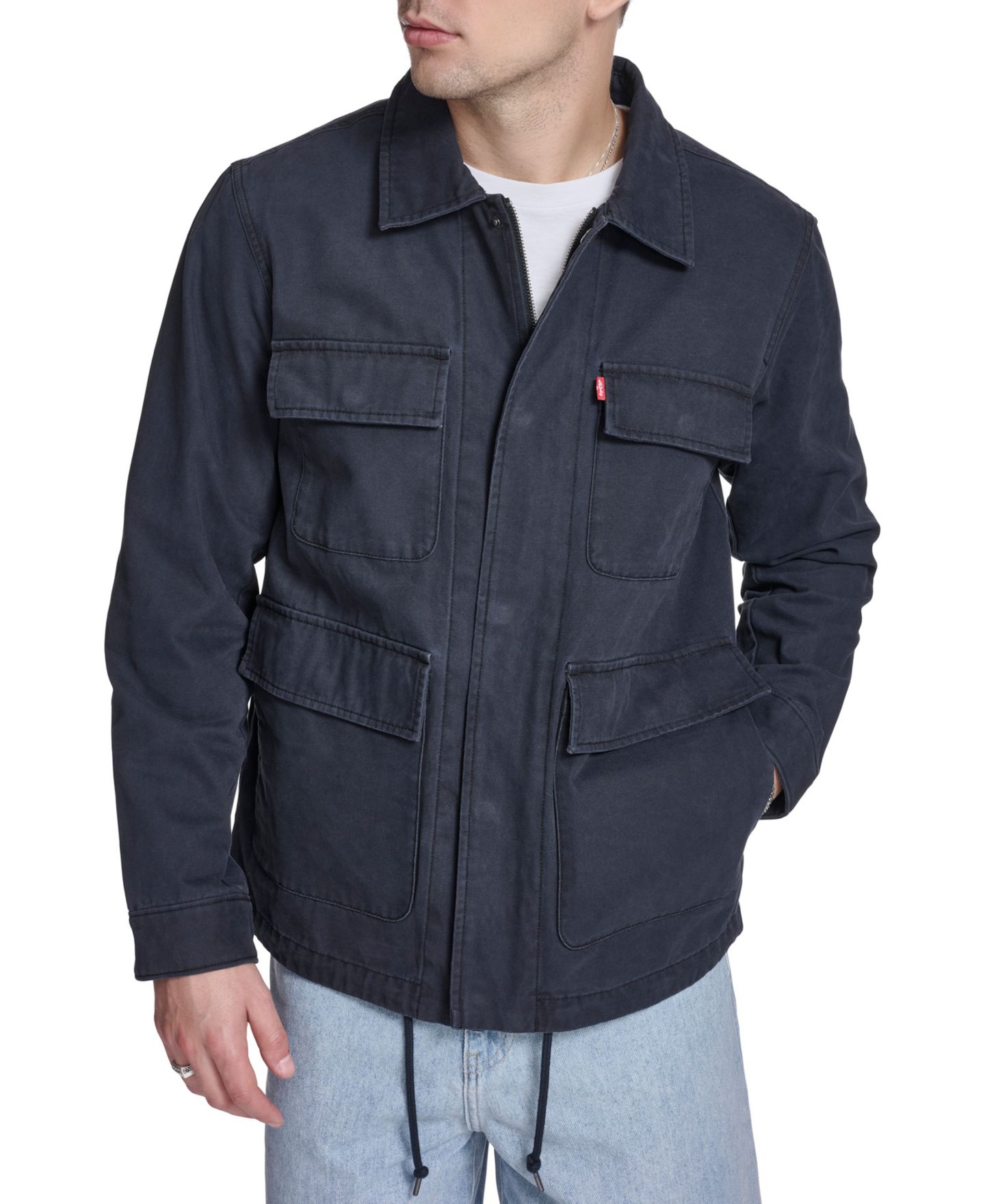 Мужская куртка Levi's Cotton Canvas Field, цвет: Тёмно-синий — фото 1