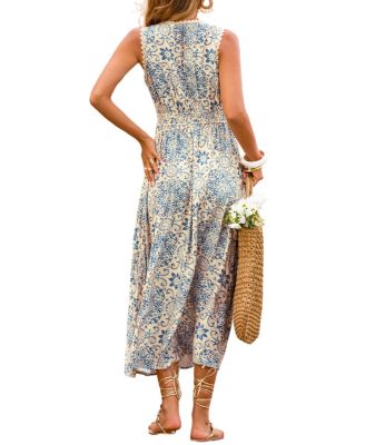 Women's V-Neck Pull-On Unlined Dress