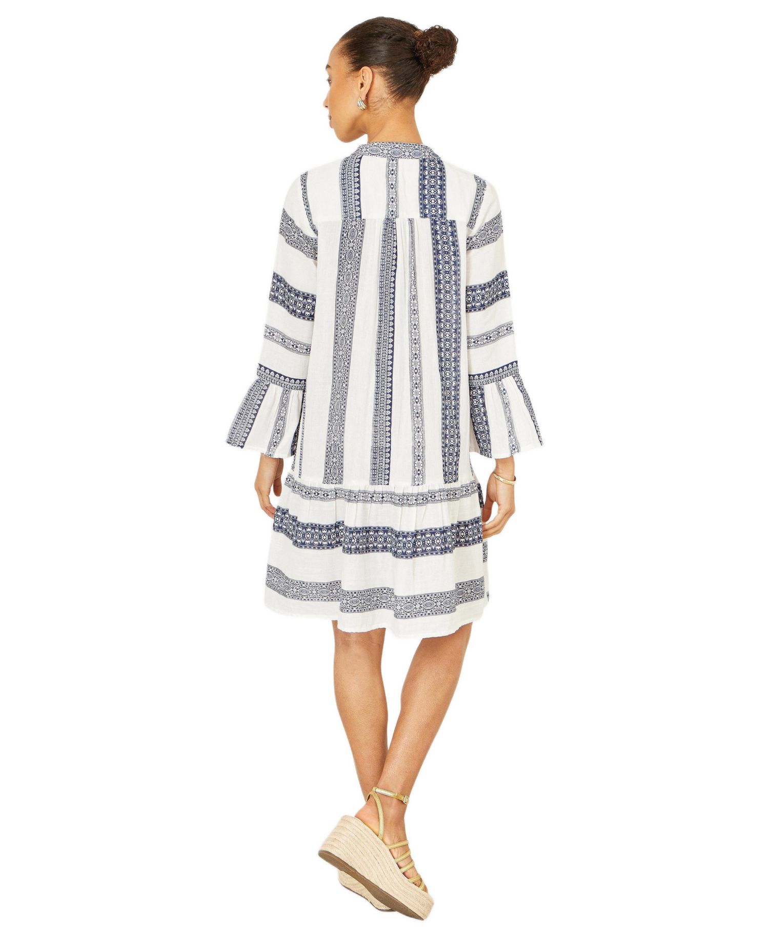 Women's Cotton Stripe Tunic Dress
