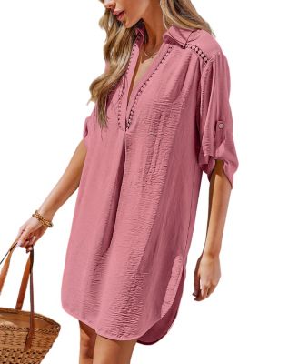 Women's Throw It On Cover-Up Mini Beach Dress