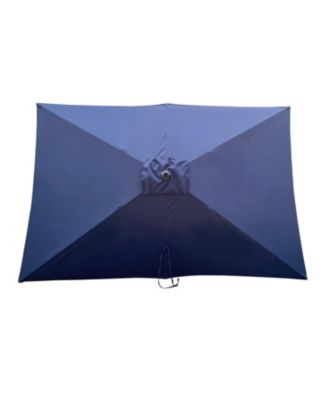 6 x 9ft Patio Umbrella Outdoor Waterproof Umbrella with Crank and Push Button Tilt without flap