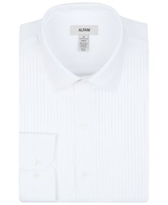 Men's Slim Fit Pleated Dress Shirt