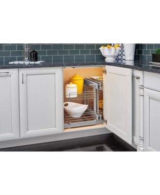 Chrome 2-Tier w/ Soft-Close-15" Blind Cabinet Opening, 5PSP-15SC-CR