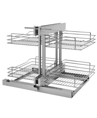 Chrome 2-Tier w/ Soft-Close-15" Blind Cabinet Opening, 5PSP-15SC-CR