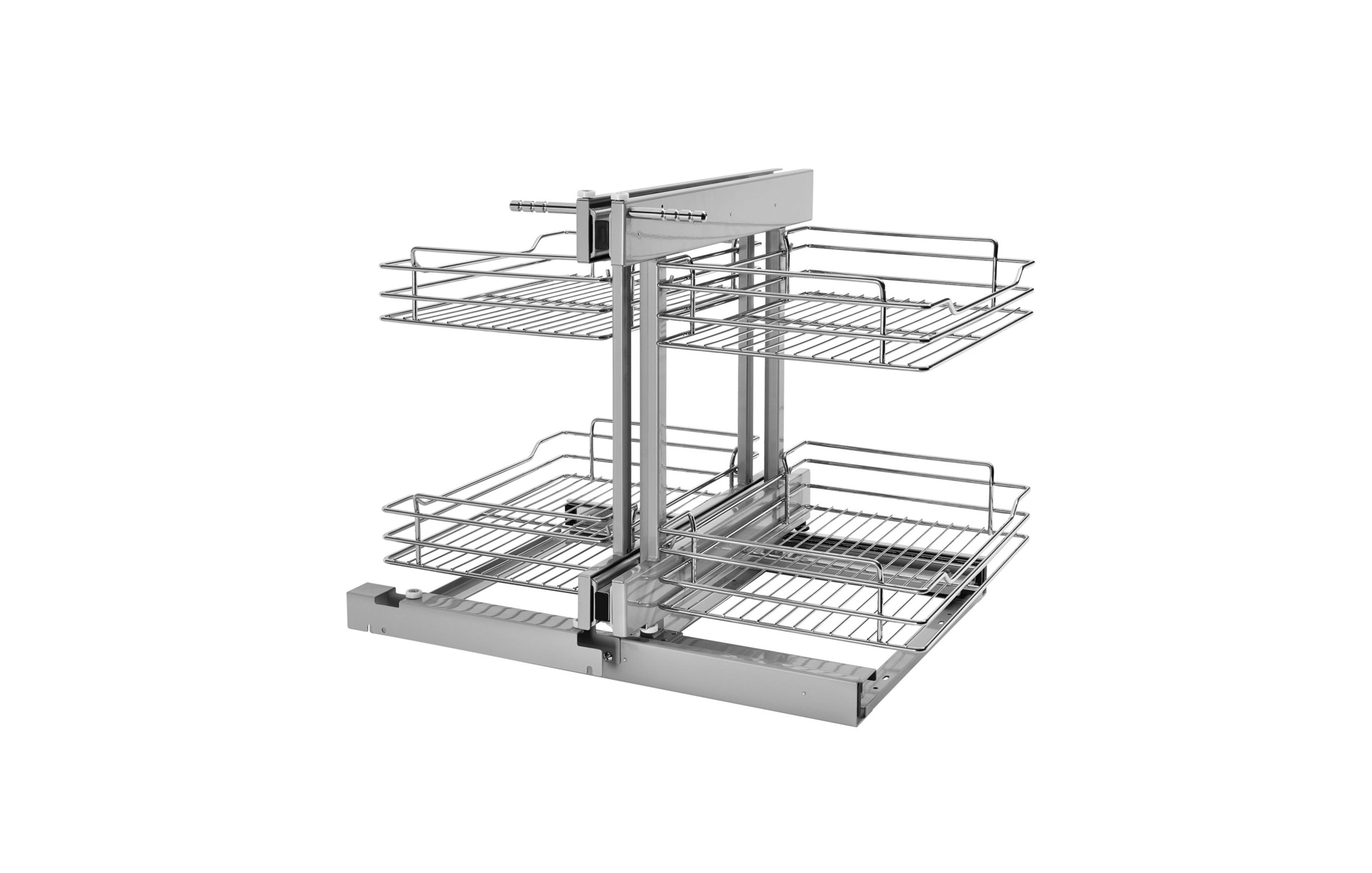 Rev-a-Shelf Chrome 2-Tier w/ Soft-Close-15" Blind Cabinet Opening, 5PSP-15SC-cr