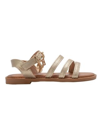 Little Girls Girl's  Fashion Sandals – Dressy Shoes with Decorative Chain and Charms