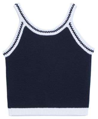 Girls' 7-16 Sleeveless Crochet Top