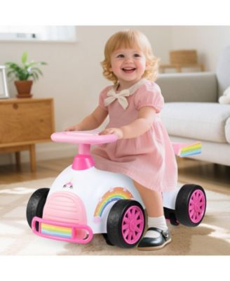 Toddler Ride On Car with Music and Storage Compartment