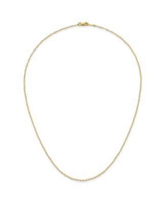 Solid 18k  Gold Polished 1.4mm Oval Links Chain Necklace 16 -24 Inches Chain Necklace