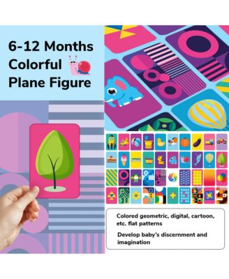 60 High Contrast Baby Flash Cards 36 Months - Black & White Toddler Flashcards 36 Months in a Bag