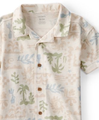 Boys' Toddler 2T-5T Palm Tree Tropical Top and Short Set, 2-Piece Set