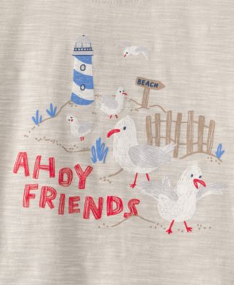 Boys' Toddler 2T-5T Seagull Top and Short, 2-Piece Set