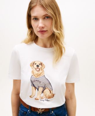 Women's Graphic Dog Print T-Shirt