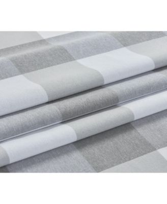 Country Farmhouse Rod Pocket Buffalo Plaid Gingham Tie Up Window Curtain Panel