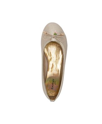 Big Girls Ballet Flats - with Cherry Charm, Elastic Bow, and Logo Aglets