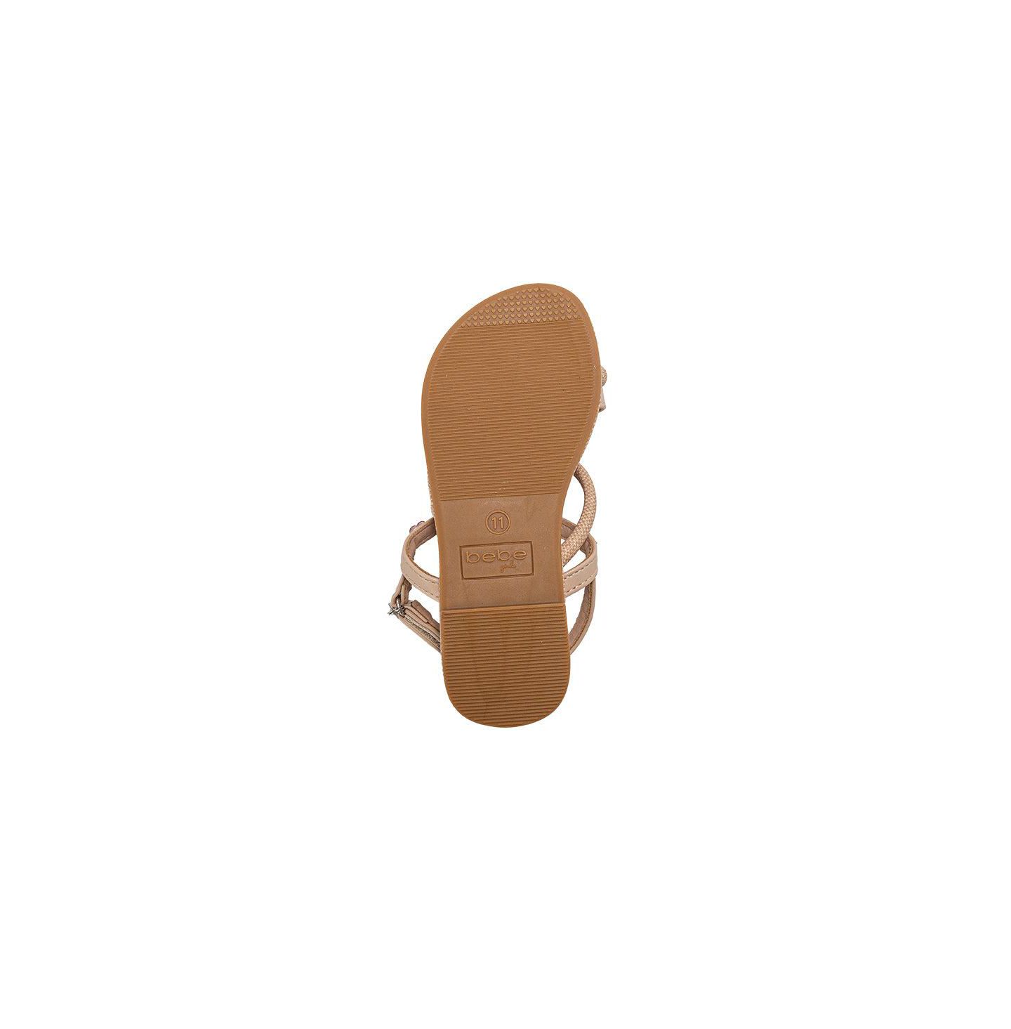 Сандалии Bebe Fashion Sandals - Dressy Shoes with Tiny Fruit Charms and Raffia Embossed Accents для девочек, цвет: Рыжевато-коричневый — фото 7