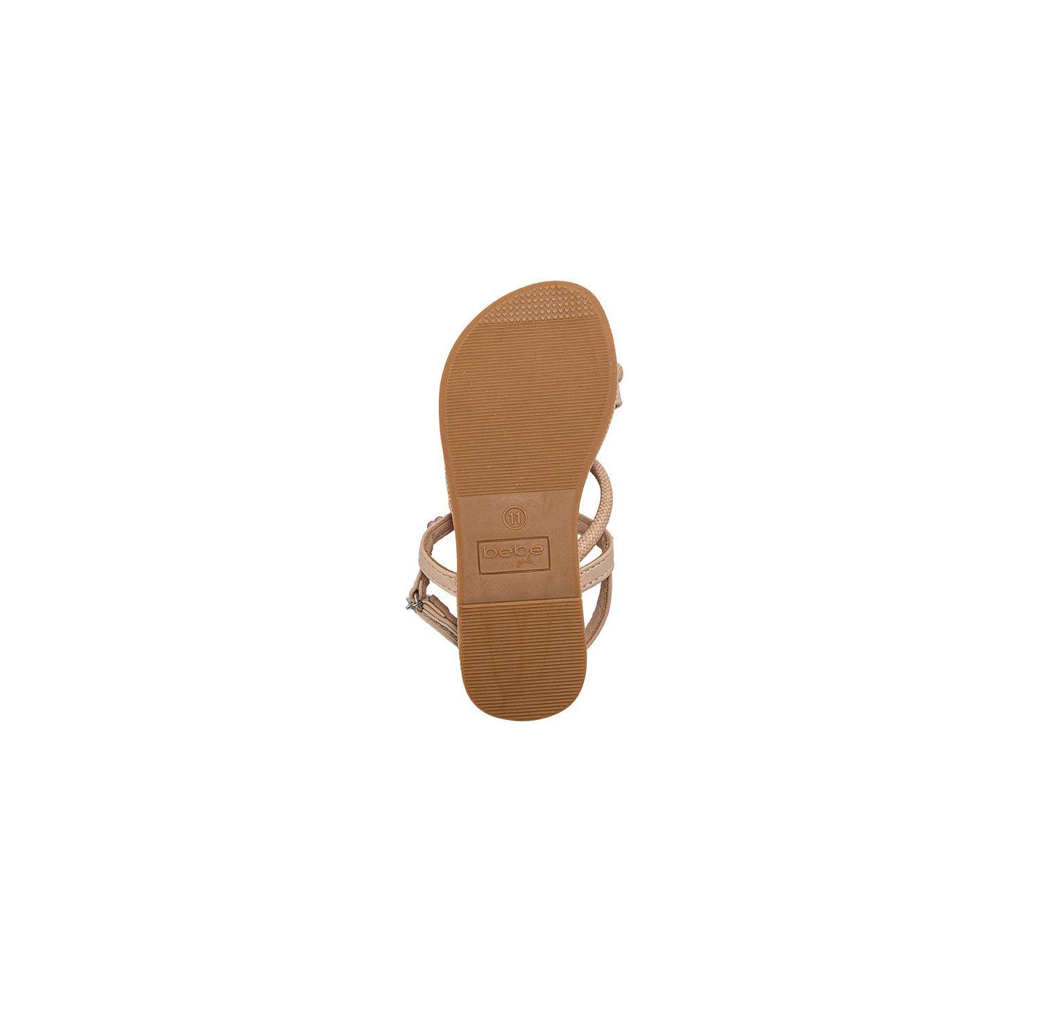 Girls Girl's Fashion Sandals - Dressy Shoes with Tiny Fruit Charms and Raffia Embossed Accents