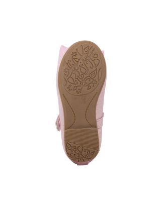 Toddler Ballet Flat with Puffy Bow and Cherry Charm
