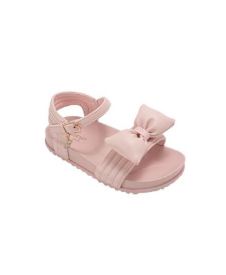 Girls Footbed Sandals - Lightweight Comfort & Adjustable Strap with Puffy Bow Detail