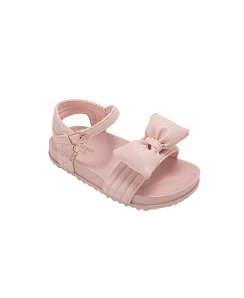 Сандалии Bebe Girls Footbed Sandals - Lightweight Comfort & Adjustable Strap with Puffy Bow Detail, цвет: Пудровый