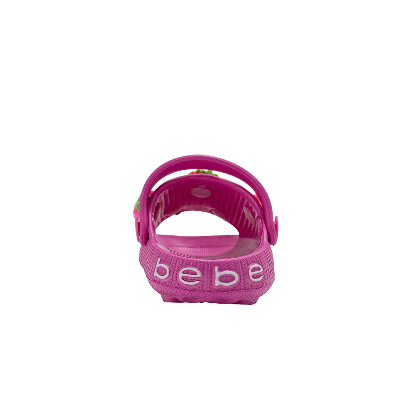 Детские лёгкие шлёпанцы Bebe из EVA на платформе с клубничными подвесками, для девочки, цвет: Фуксия — фото 5