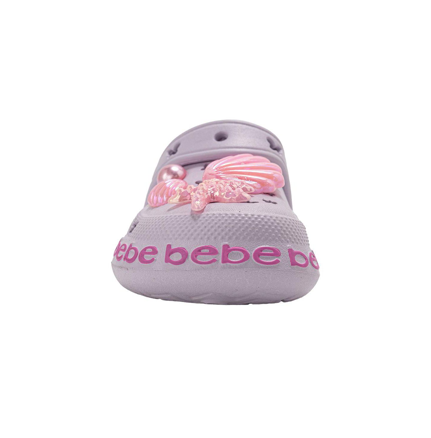 Сабо Bebe Lightweight EVA Clogs - Slip - On Comfy Shoes with Sea Life Charms для девочек, цвет: Лавандовый — фото 4
