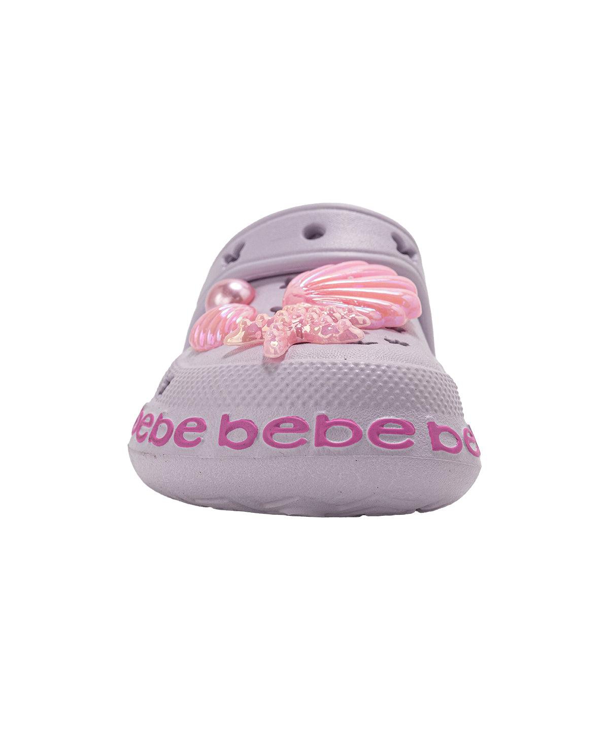 Bebe Little Girls Lightweight Eva Clogs - Slip On Comfy Shoes with Sea Life Charms